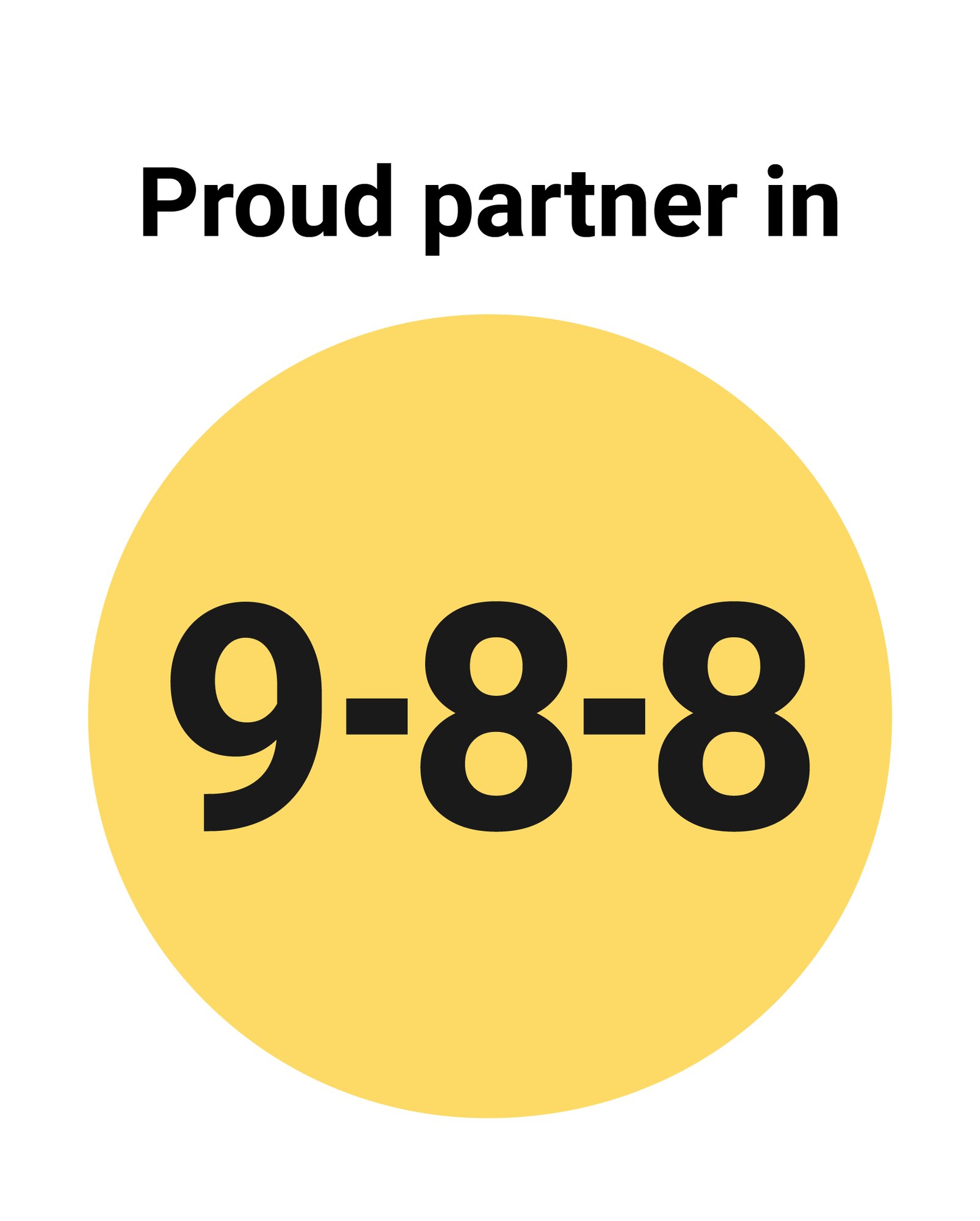 9-8-8 Partner badge